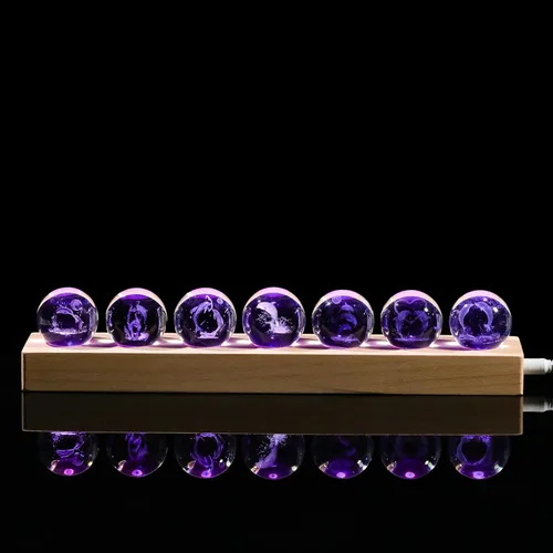 Vista 10 de Qianwei Bola de cristal 3D, decoración gótica de Halloween con base de lámpara LED, el mejor regalo de cumpleaños para hombres, profesores, niños