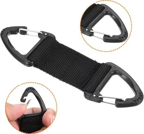 Vista 4 de PATIKIL Clip para llaves para cinturón, hebilla colgante con clip triangular de doble cara para exteriores