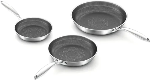 Vista 11 de COOKER KING Sartén antiadherente de 8 pulgadas,Sartén de acero inoxidable