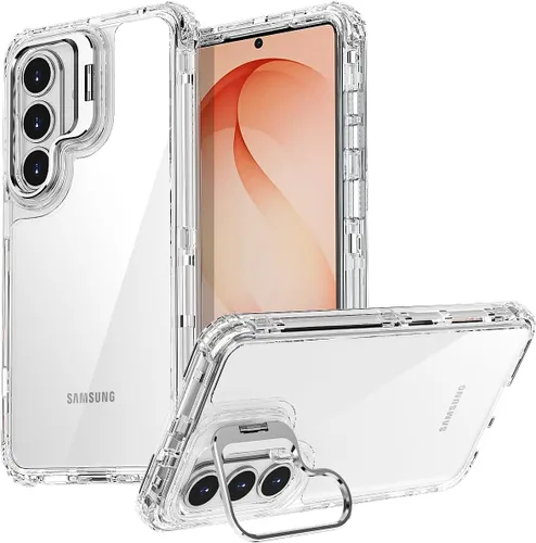 Vista 11 de AICase Para Samsung Galaxy S26 Transparente con Cámara de Metal Resistente Protección contra Caídas Cuerpo Completo Resistente A Prueba