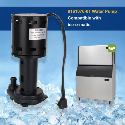 Vista 2 de 9161076-01 Bomba de agua compatible con modelos de máquina de hielo ice-o-matic reemplazar hartell GPP-1MH-1P HRIM-21-115 803338 115V 1550RPM