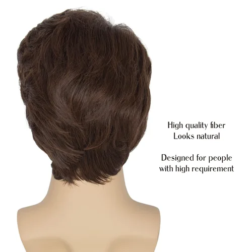 Vista 2 de Peluca para hombre de los años 70 y 80 Missuhair Prince, peluca corta ondulada de pelo lanudo anime, cosplay, peluca de Halloween