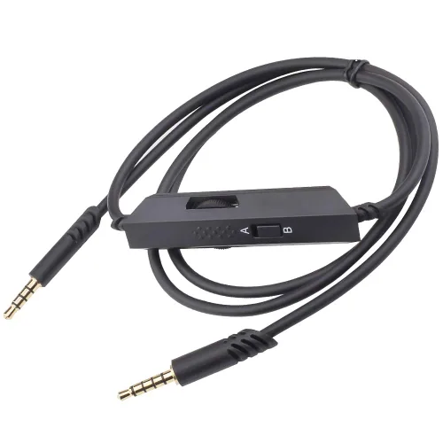 Vista 2 de Alitutumao Cable auxiliar para juegos de 3.3 pies para auriculares Astro A10 A40 A30 A50, compatible con Xbox One PS4 PC Mobile, negro, conector