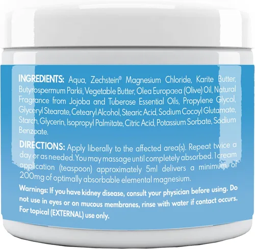 Vista 10 de VAL Lombardi Nighttime Magnesium Zechstein Cream Loción hidratante de rápida absorción para piernas, pies y pecho 4 onzas Jojoba y tuberosa