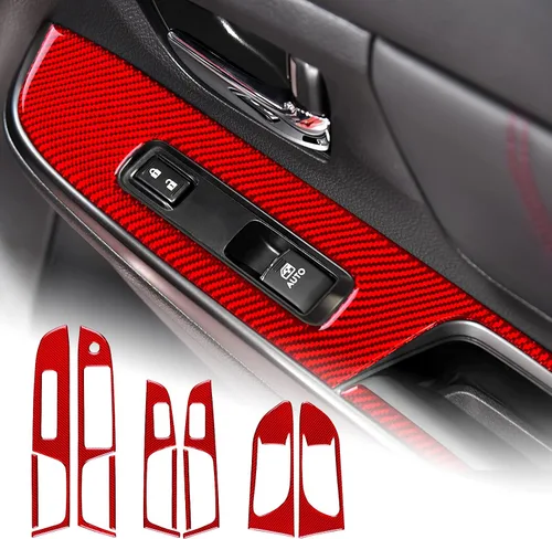 Vista 10 de AIRSPEED Adhesivo para panel de interruptor de control de ventana de puerta Subaru WRX, decoración interior para Subaru WRX Saloon 2018 2019 2020