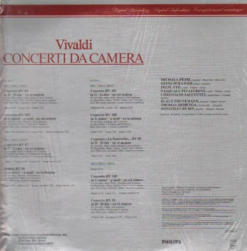 Vista 2 de Vivaldi: Concerti Da Camera