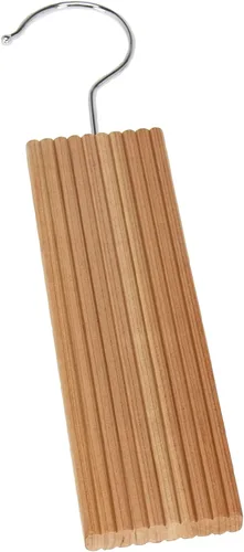 Vista 26 de Household Essentials 26140 CedarFresh - Juego de 4 perchas de madera de cedro rojo con barra fija y gancho giratorio, color marrón y rojo