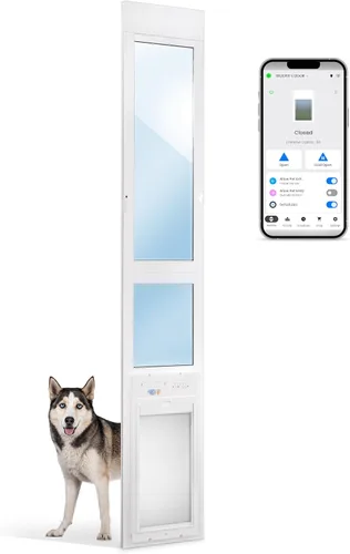 Vista 11 de Puerta enrollable automática Power Pet de la marca High Tech Pet - Panel motorizado enrollable para mascotas, control manual y de aplicación WiFi