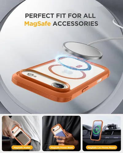 Vista 608 de Miracase Serie de vidrio para iPhone 11 de 6.1 pulgadas, funda protectora de cuerpo completo resistente mejorada con protector de pantalla de vidrio