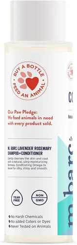 Vista 3 de M.BARC Naturals Champú y acondicionador para mascotas para perros y gatos, 16 onzas (paquete de 2 unidades), romero lavanda, elimina la suciedad