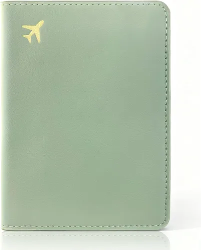 Vista 8 de Soporte para pasaporte para artículos esenciales de viaje, funda de pasaporte con bloqueo RFID para accesorios de viaje, cartera de viaje
