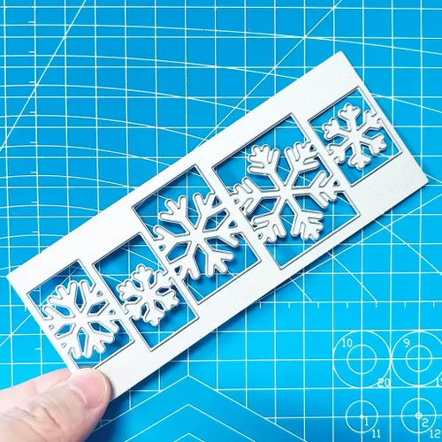 Vista 4 de Troqueles de copos de nieve navideños para hacer tarjetas y álbumes de Plata-292copo de nieve