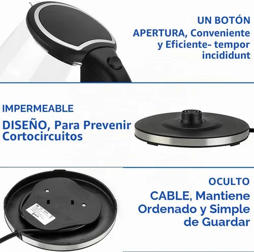 Vista 2 de Hervidor eléctrico de vidrio, 1.8L saludable 1200W hervidor de té de vidrio con material de grado alimenticio, apagado automático y protección
