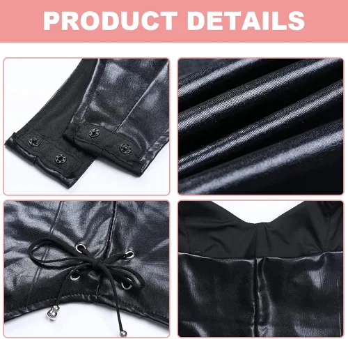 Vista 5 de Conjunto de traje de cosplay de Senpai para mujer disfraz de anime rol cosplay de una pieza con medias de orejas de conejito