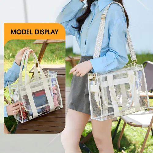 Vista 2 de getgto Bolsas Transparentes para Mujer Bolso de Mano, Bolso Cruzado, Bolso Transparente Aprobado para Estadios para Eventos Deportivos, Concierto