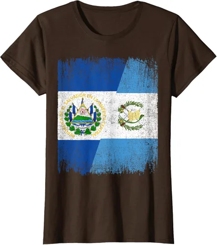 Vista 17 de Camiseta Half El Salvador Bandera de Guatemala con raíces guatemaltecas