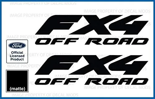 Vista 5 de FX4 Offroad - Adhesivos troquelados para Ford F250 F350 Super Duty (1997-2010), juego de 2 unidades, color negro brillante