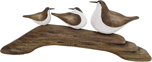Vista 12 de Estatua de pájaro marino de madera, gaviota en el soporte, escultura náutica de aves costeras, para interiores y exteriores, figura de animales