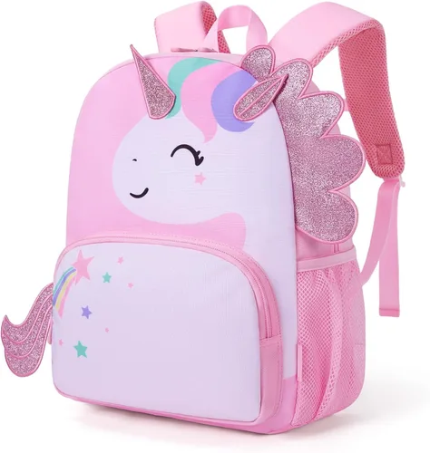 Vista 15 de mommore Mochila de pana para niños y niñas de 2 a 4 años, mochilas de preescolar para jardín de infantes – 13 pulgadas de alto, bonita mochila