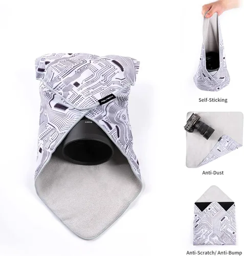 Vista 3 de PGYTECH Funda Protectora, Envoltura de Lente Antiarañazos, Protector de Lente, Paño Autoadhesivo Mágico Protector de Cámara para DSLR/Lente