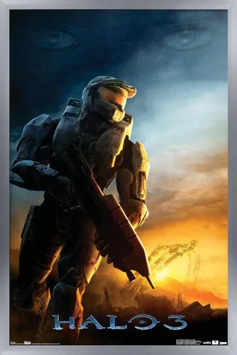 Vista 15 de Trends International Halo 3 - Póster de pared del Despertar, 14.725 x 22.375 pulgadas, versión con marco de madera tipo granero