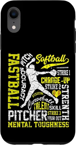 Vista 25 de Distressed Look Softball Pitcher Best Traits for Teen Girls Case for iPhone 17