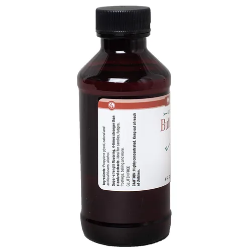 Vista 4 de LorAnn Butter Rum SS Flavor, botella de 4 onzas, incluye un cuentagotas de vidrio roscado
