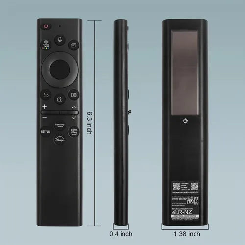 Vista 6 de BN59-01385A Reemplazo remoto de voz solar para Samsung Frame TV Remote con Bluetooth recargable celda solar, compatible con televisores Samsung