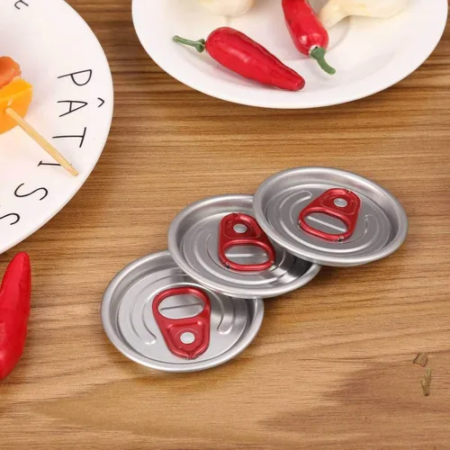 Vista 5 de Aislor Fundas para tapas de latas, cubierta protectora de anillo para latas de soda, cubierta protectora para latas de bebidas, color rojo, 20