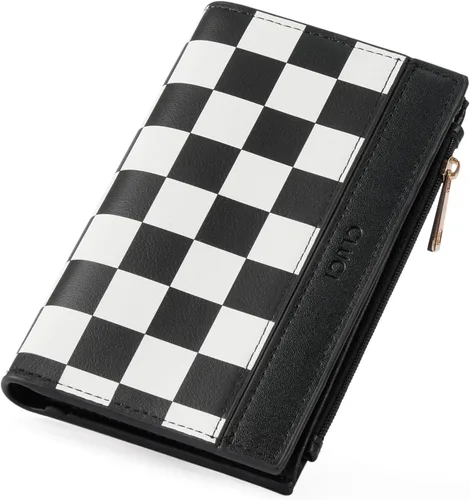 Vista 10 de CLUCI Cartera RFID para mujer de cuero PU pequeña, cartera de mujer con bloqueo, cartera de señoras con bolsillo para tarjetas de crédito, Beige