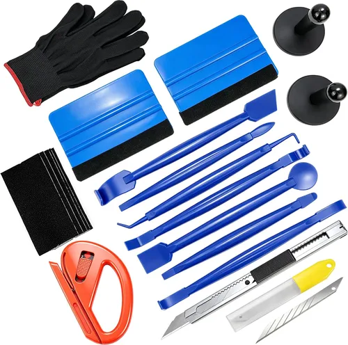 Vista 10 de Kit de envoltura de vinilo para coche con herramientas de aplicación de película de tinte de ventana, escobilla de recorte de borde de 9 mm Conjunto