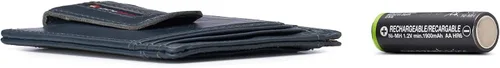 Vista 4 de Alpine Swiss Dermot - Cartera de piel con clip para dinero y bolsillo frontal para hombre viene en caja de regalo