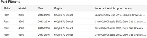 Vista 3 de Set de filtro separador de agua y combustible para Dodge Ram 6.7 litros, diesel, Mopar OEM