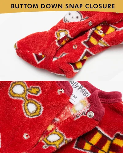 Vista 2 de Harry Potter Pijama de manga larga con forro polar de felpa para bebé niña