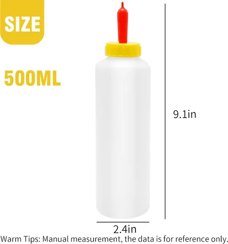Vista 5 de 5 juegos de biberones de cordero de 16.9 fl oz para cordero, cabra, oveja, ganado de granja, leche para bebés, suministros de enfermería