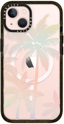 Vista 331 de CASETiFY Funda Impact para iPhone 13 [Protección contra caídas de grado militar 4X de 8.2 pies/Compatible con Magsafe] - #1 Mom - Transparente
