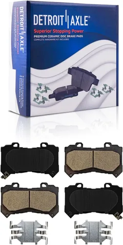 Vista 20 de Detroit Axle - Kit de freno trasero para Chevy Silverado 1500 Avalanche GMC Sierra 1500 2007-2014, Suburban Yukon XL 1500 Tahoe Escalade EXT ESV