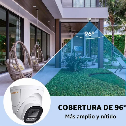 Vista 3 de TIGERSECU Cámara de seguridad domo gran angular de 5MP para DVR TVI/CVI/AHD