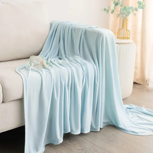 Vista 4 de LLanCL Mantas refrescantes para personas que duermen con calor – Manta de cama extremadamente fina para verano, mantas frías ligeras, sábana fresca