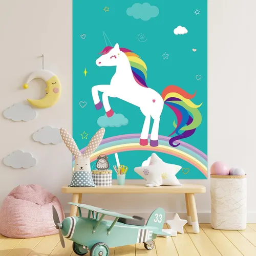Vista 3 de PLULON Pin The Horn On The Unicorn para juegos de fiesta de cumpleaños infantiles, suministros de fiesta de unicornio, regalos de decoración