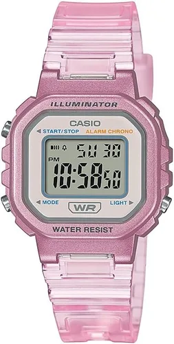 Vista 7 de Casio LA20WH Series Women's Digital Watch Water Resistant LED Light Auto Calendar Date Display 1/100 SEC Stopwatch Regular Time