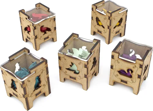 Vista 3 de Organizador TowerRex para Juego de Mesa Wingspan y Expansión Europea, Expansión Oceanía, Inserción de Almacenamiento, No para Asia