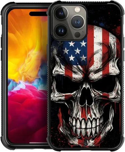 Vista 60 de Funda compatible con iPhone 8, a prueba de golpes, antiarañazos, bandera de ciervos de cola blanca de grano de madera estadounidense
