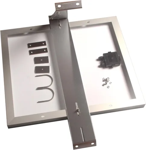 Vista 3 de Kit de montaje en poste para paneles solares de 30 W a 60 W, kit de soporte de montaje de aluminio ajustable resistente con accesorios