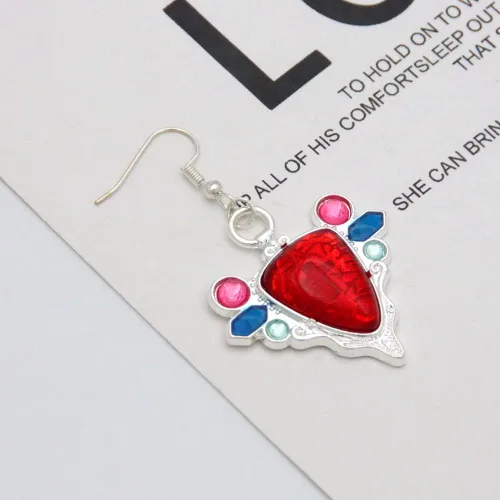 Vista 5 de JJBA JoJo Kakyoin - Aretes colgantes de cerezo con diseño de anime, regalo para mujer