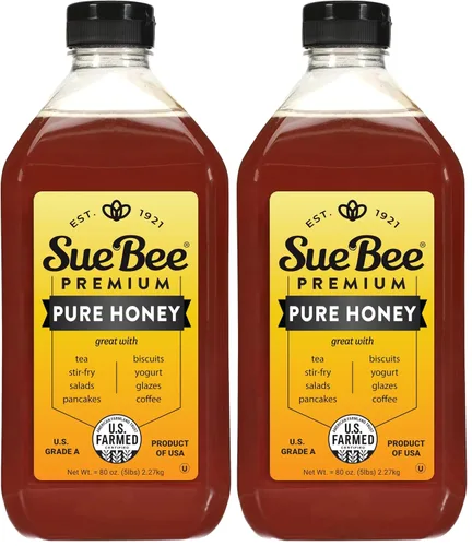 Vista 16 de Sue Bee Miel pura premium de apicultores de EE. UU., 16 onzas Producto de Estados Unidos, miel de grado A de Estados Unidos con un sabor suave