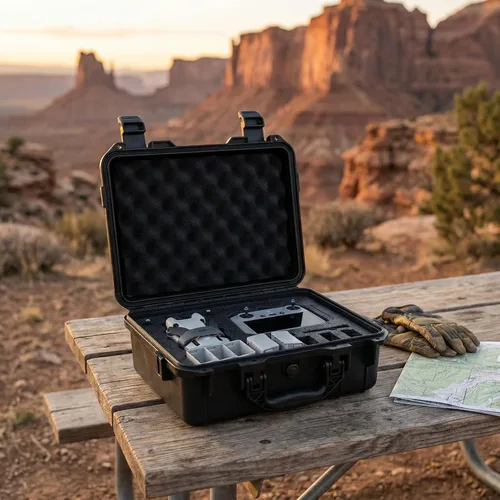 Vista 8 de Funda rígida para DJI Mini 4 Pro, funda protectora impermeable IP67 con espuma personalizada para DJI Mini 4 Pro, caja de almacenamiento de viaje