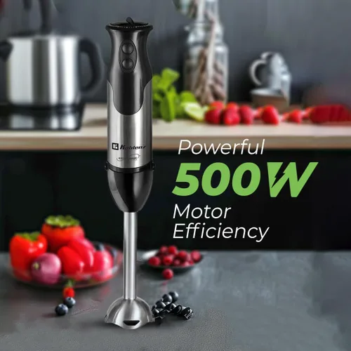 Vista 2 de Koblenz BIKM-800 Una batidora de mano de inmersión 2 en 1 con motor de 800 vatios Stainless Steel, 2 Speeds with Variable Control, Includes 20-oz
