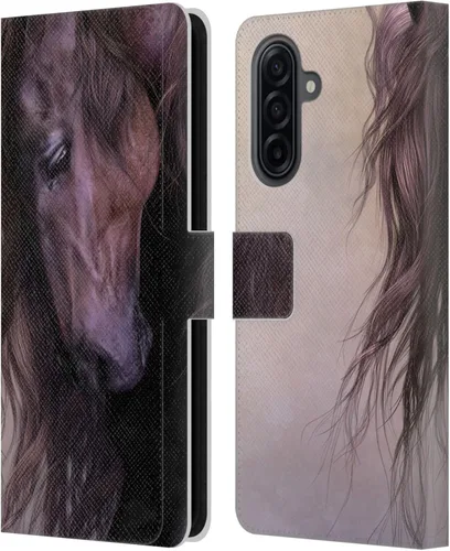 Vista 85 de Head Case Designs Officially Licensed Laurie Prindle A Morgan Christmas Western Stallion Leather Wallet Case Compatible with Samsung Galaxy A07 4G