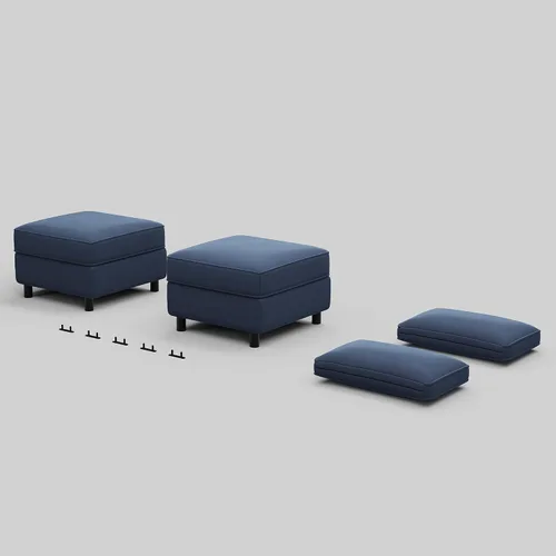 Vista 14 de Belffin Módulo modular de respaldo para sofá seccional para sofá seccional apoyabrazos/respaldo (juego de 4) terciopelo negro